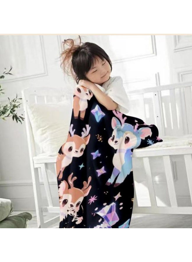 عام بطانية رقيقة من الفانيلا الكرتونية للأطفال والرضع (دافئة ومريحة، ومناسبة للنوم والألعاب) 70 سم * 100 سم - Image 3