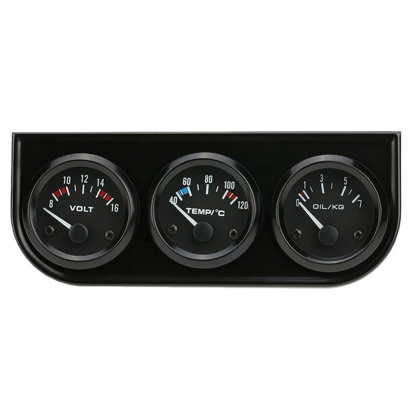 B734 3 - in - 1 Voltage, Water Temperature, and Oil Pressure Gauge Kit - Image 1