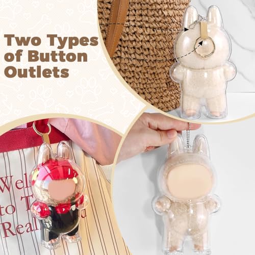 Fancyku® Protective Cover for Plush Figure Doll, Storage Transparent PVC Protective Cover for Dolls The 17cm Plushies Doll Accessories Dust-Proof Display Case for 17cm Art Toys (Not Doll) - Image 4