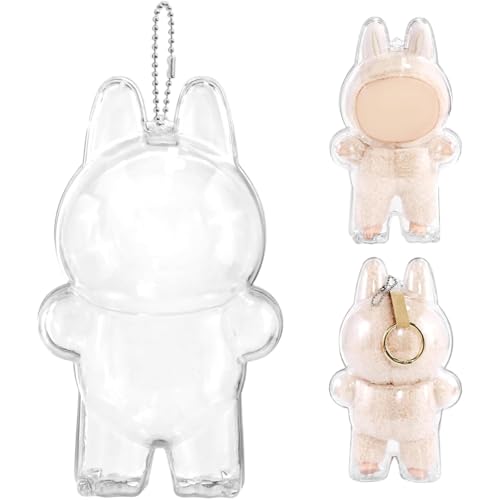 Fancyku® Protective Cover for Plush Figure Doll, Storage Transparent PVC Protective Cover for Dolls The 17cm Plushies Doll Accessories Dust-Proof Display Case for 17cm Art Toys (Not Doll) - Image 1
