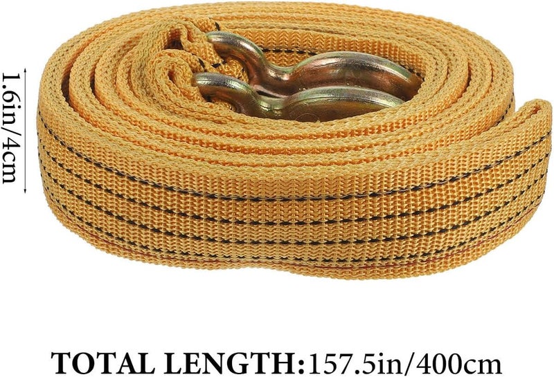 Hemobllo Heavy Duty Thickened Nylon Car Tow Rope 4m Wear-Resistant Vehicle Strap for Outdoor Roadside Towing and Emergency Pulling - Image 2