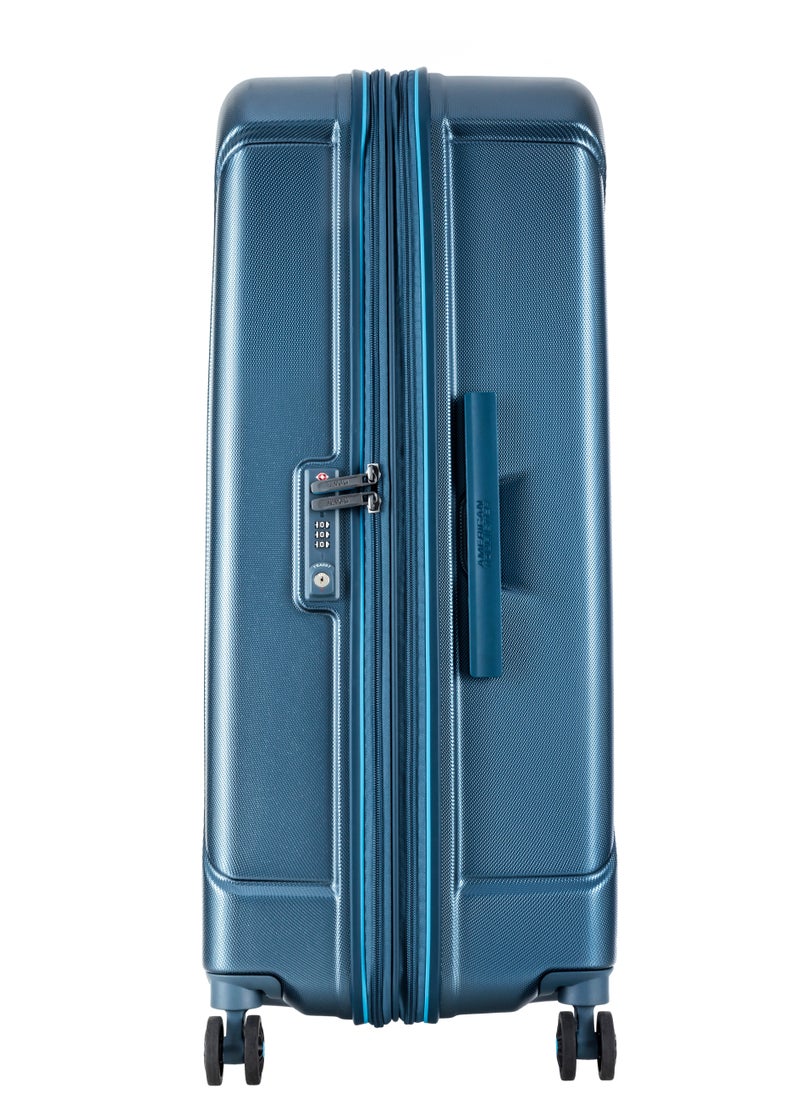 AMERICAN TOURISTER TECHNUM 55 TSA Metallic BLUE-Cabin size Hard Luggage  - Image 2