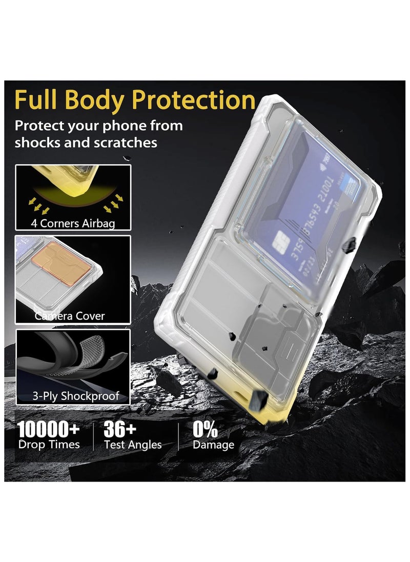 General Samsung Galaxy S24 Ultra Case with Card Holder Slide Camera Cover and Kickstand Shockproof Silicone TPU Bumper and Hard Back  - Image 3