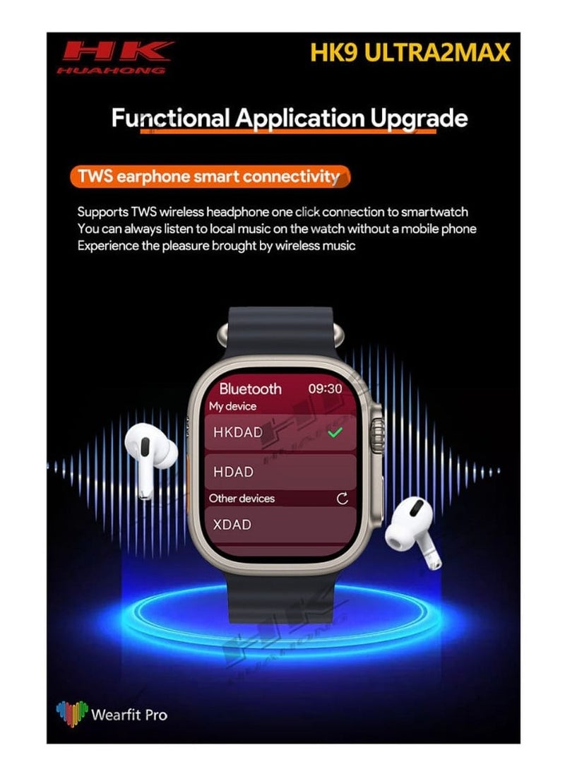 2024 HK9 Ultra 2 MAX AMOLED  Smart Watch OpenAl's New ChatGPT Wearfit GPT 2.0 Application Market Live Photo Preview TWS Wireless Headphones Local Album Wrist Ebook 3D Visual Action - pzsku/Z5E7932CFD3CEA7F4CCFCZ/45/_/1717769960/a85bbc2a-93a7-46a5-89e1-2e3518434977