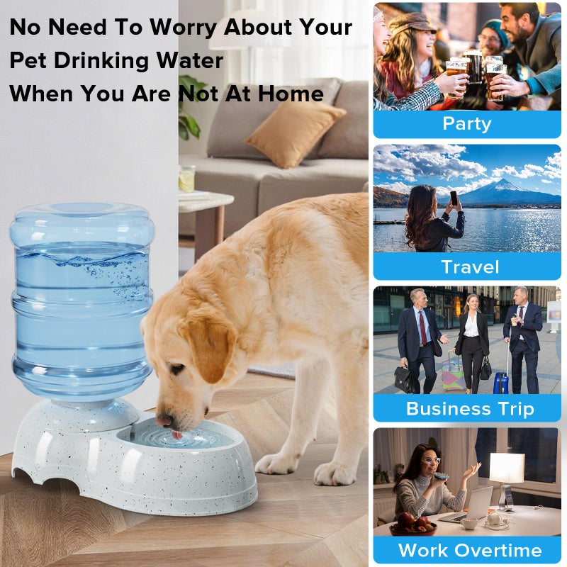Kenond Water Dispenser Station for Large Dogs,3 Gallon/11L Gravity Automatic Feeder, Dog Water Bowl Dispenser,Large Size Dog Drinking Fountain - Image 4
