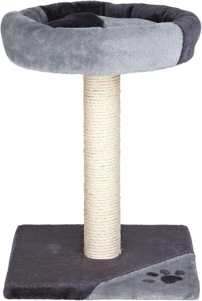 Trixie Tarifa Cat Scratching Post 20.5 Inch - Cat Scratcher with Soft Fabric Covering Base and Durable Sisal Rope - with Padded Platform - in Gray/Black - Image 1