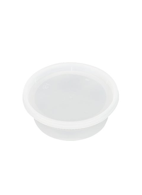 Asporto 8 Ounce Deli Containers With Lids, 100 Microwavable Round Soup Containers - Clear Plastic Lids Included , Do Not Contain BPA, Clear Plastic Soup Containers, Disposable