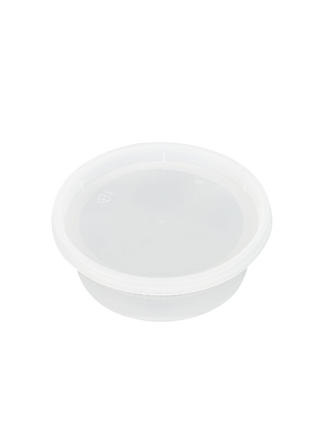Restaurantware - Asporto 8 Ounce Deli Containers With Lids, 100 Microwavable Round Soup Containers - Clear Plastic Lids Included , Do Not Contain BPA, Clear Plastic Soup Containers, Disposable - Image 1