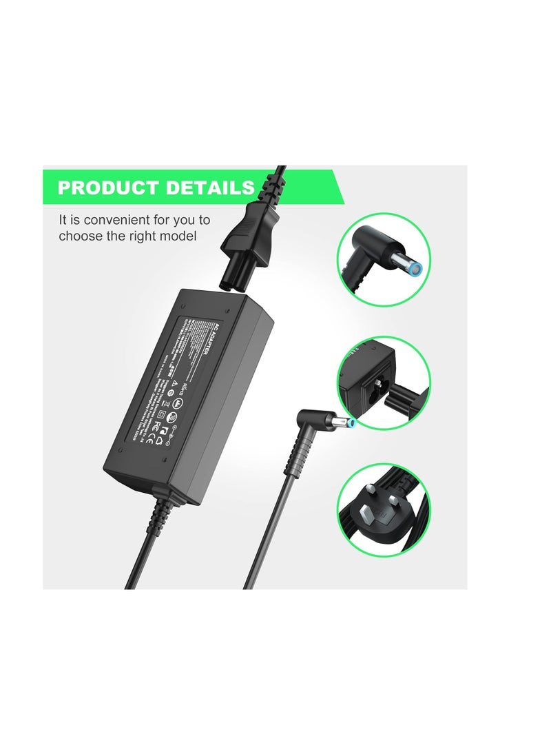 Terabyte شاحن لابتوب، محول 45 واط لجهاز HP Stream 11 13 14، Elitebook Folio، Chromebook، Envy، Spectre Ultrabook، Pavilion Touchsmart والمزيد (4.5 مم * 3 مم) - Image 3