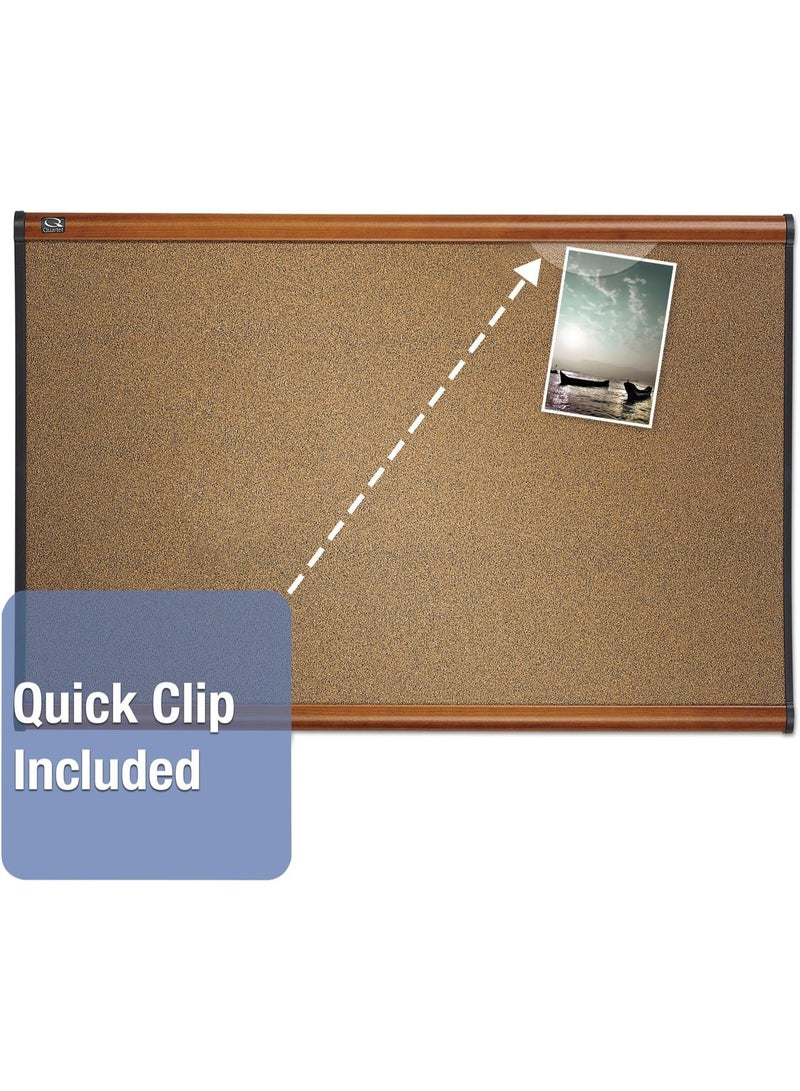 Quartet Quartet B243LC Prestige Bulletin Board, Brown Graphite-Blend Surface, 36 x 24, Cherry Frame - Image 3