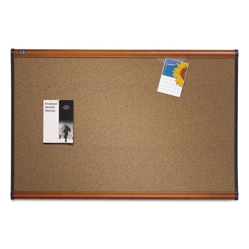 Quartet لوحة إعلانات كواترت B243LC بريستيج، سطح مزيج جرافيت بني، 36 × 24، إطار كرز - Image 1