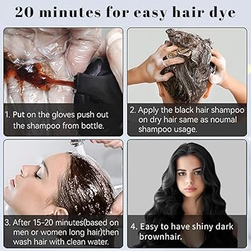 M&B MB Natural herbal organic Hair Shampoo 100 halal and PlantBased 500ml Dark brown - Image 5