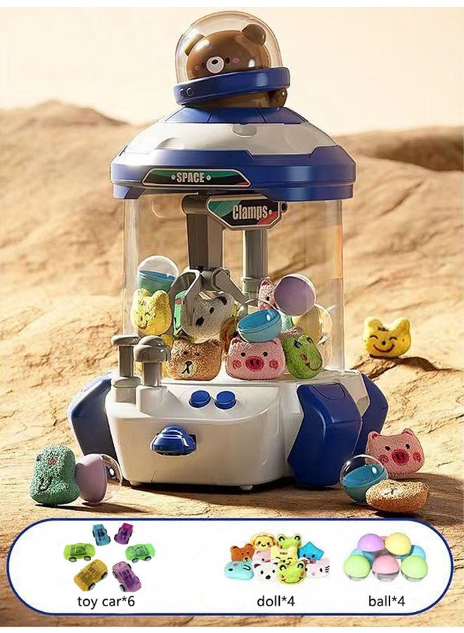 RollsTimi  Cute Bear Lights And Sound Effects Kids Catching Doll Machine Playhouse Doll Machine Children'S Educational Toys, Blue - Image 5