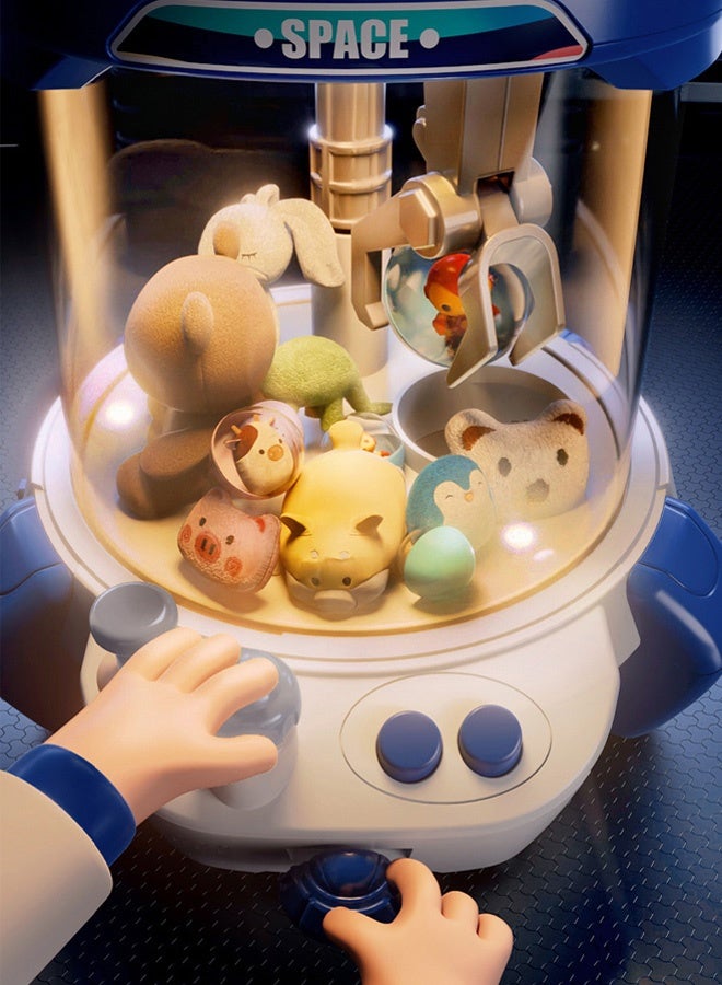 RollsTimi  Cute Bear Lights And Sound Effects Kids Catching Doll Machine Playhouse Doll Machine Children'S Educational Toys, Blue - Image 4