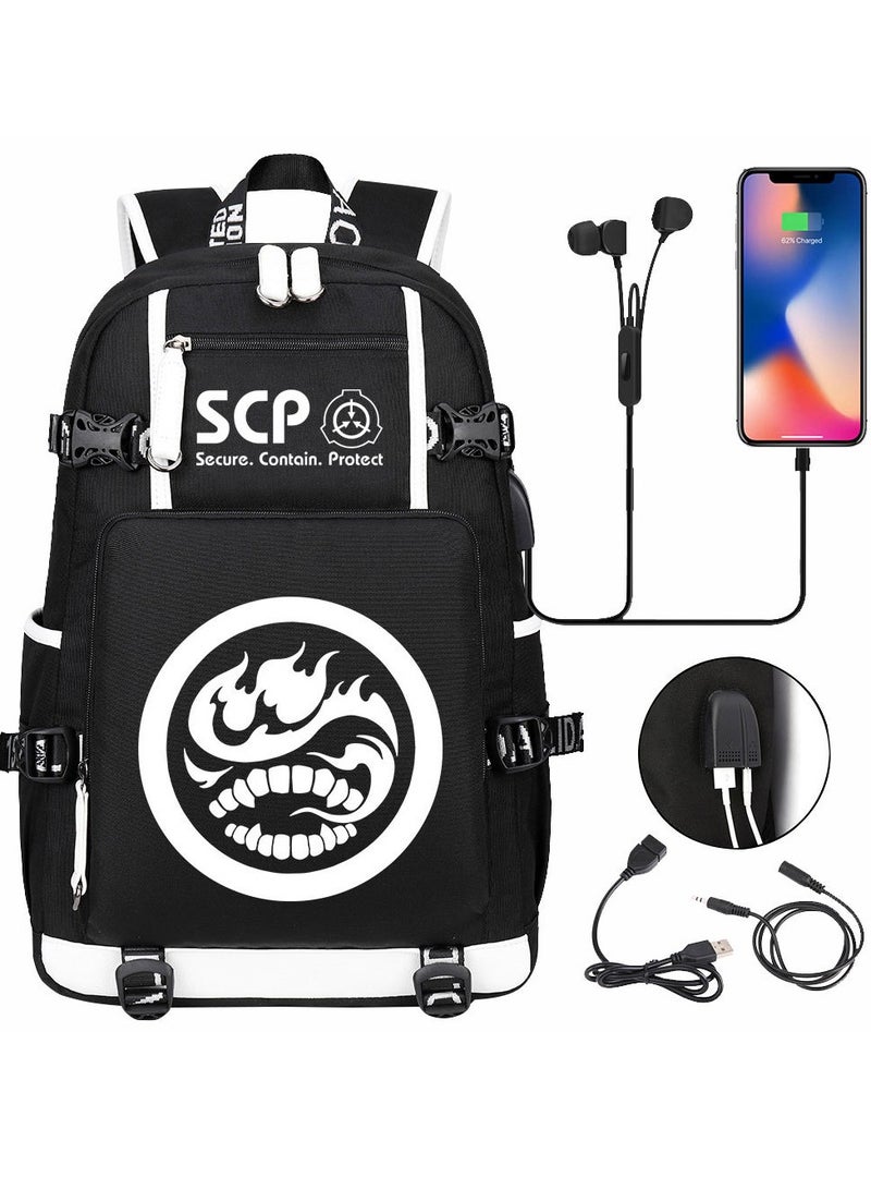 USB Print Youth Casual Travel Backpack