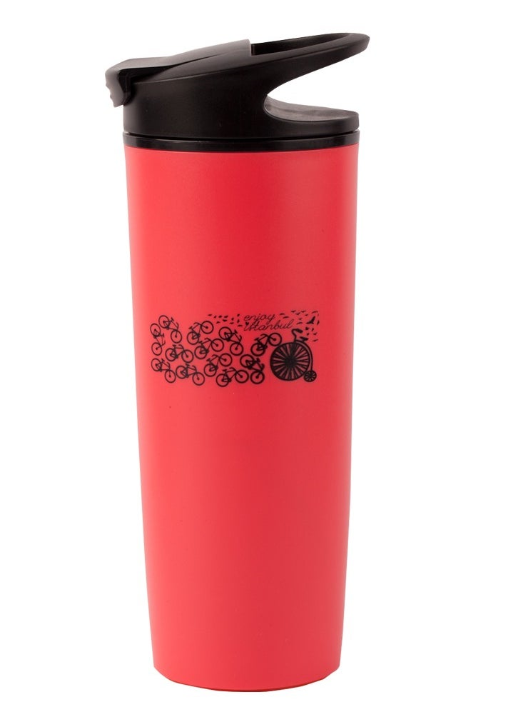 Biggdesign Enjoy Istanbul Double Wall Thermos Mug, 540ml, Non-slip Silicon Pad, Eco-friendly Material  - Image 1