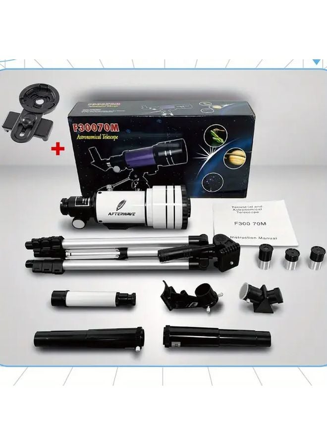 Afterwave 150X 70Mm Telescope 30XL1 SJJ Model With Tripod Phone Clip - Image 1