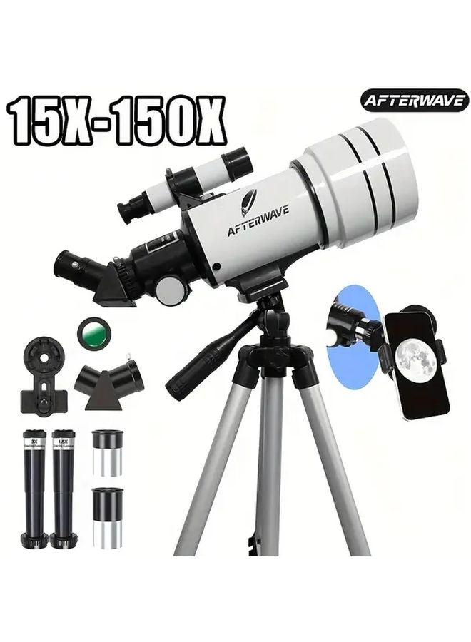Afterwave 150X 70Mm Telescope 30XL1 SJJ Model With Tripod Phone Clip - Image 2