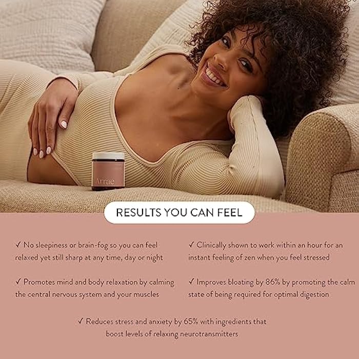 Arrae Calm Cortisol Manager - 60 Stress & Panic Relief Capsules - Mood Support Supplement w/L-Theanine, Inositol, Passionflower, & Magnesium to Help You Feel Zen - Image 3