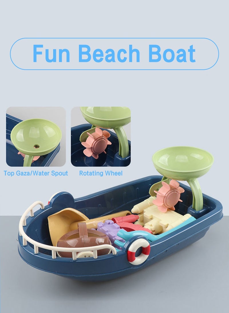 موفانت 33 قطعة من ألعاب الرمل، ألعاب شاطئ مع دلو رمل، عربة شاطئ رملية خارجية ولعبة قارب، مجموعة أدوات حفر الرمل وقوالب الشاطئ، ألعاب رمل شاطئ صيفية للأطفال الصغار - Image 2