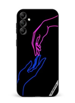 Protective Case Cover For Samsung Galaxy M54 Hands In Neon Lights Design Multicolour
