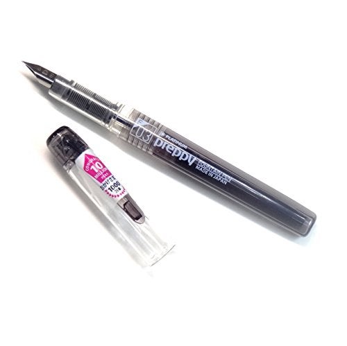 Platinum Fountain Pen, New Preppy, Fine Nib, Black(PSQ-300#1) + Ink Cartridges SPN-100A#1 (Black) Set (Japan Import) [Komainu-Dou Original Package] - Image 2