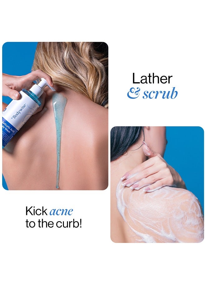 Be Bodywise 1% Salicylic Acid Body Wash Shower Gel | Prevents Body Acne, Bumpy skin, Exfoliates & Deep cleanses skin | Paraben & SLS free | Suitable for all skin types | 700ml - Image 3