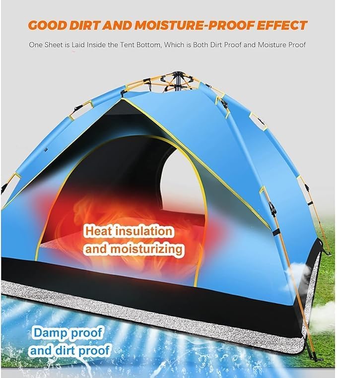 PIHARVA حصيرة نزهة من الألمنيوم 2x2م – بطانية خارجية قابلة للطي ومقاومة للماء | حصيرة سفر مقاومة للرطوبة للشاطئ، التخييم، الخيمة، المشي، الحديقة، السياحة وغطاء أرضي محمول - Image 3