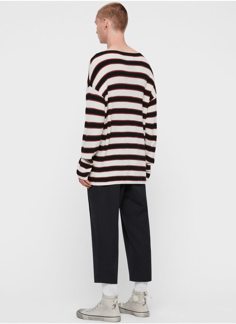 all saints - Terren Striped Sweater - Image 1