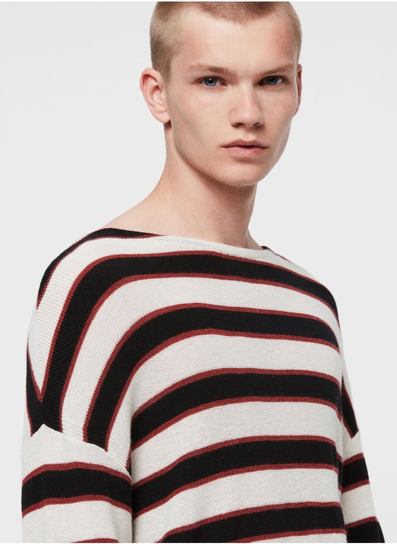 all saints - Terren Striped Sweater - Image 1