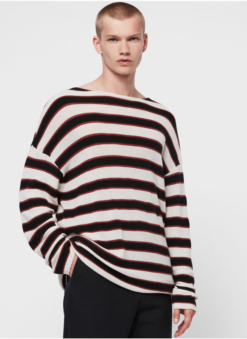 all saints - Terren Striped Sweater - Image 1