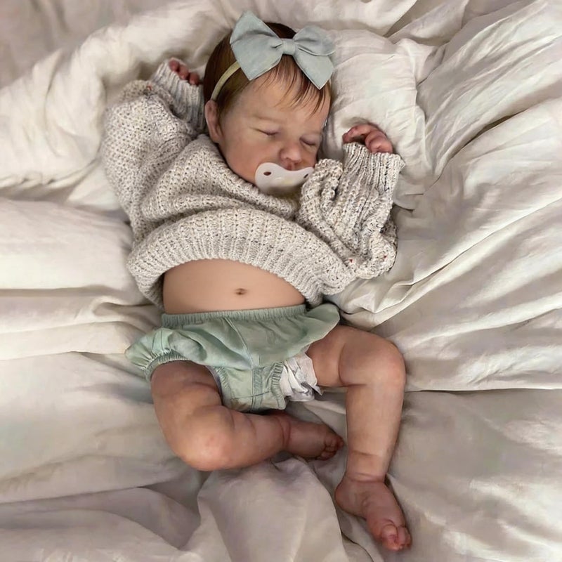 Zero Pam Silicone Reborn Baby Dolls Girl 20 Inch Sleeping Realistic Lifelike Baby Dolls Girl That Look Real Sleeping Newborn Babies Doll Full Body As Xmas Presents for Kids 3 - Image 3