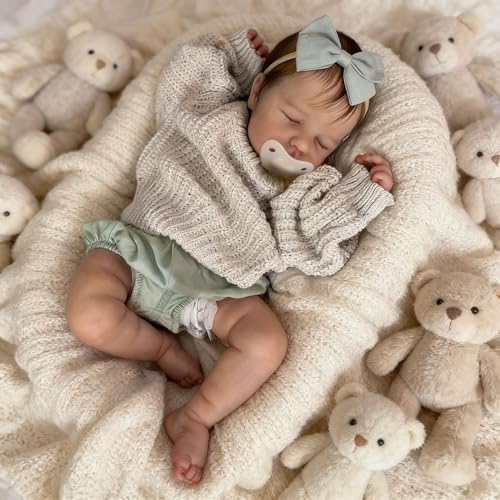 Zero Pam Silicone Reborn Baby Dolls Girl 20 Inch Sleeping Realistic Lifelike Baby Dolls Girl That Look Real Sleeping Newborn Babies Doll Full Body As Xmas Presents for Kids 3 - Image 5