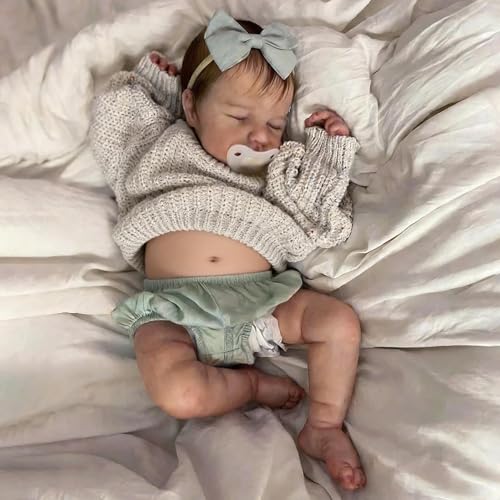 Zero Pam Silicone Reborn Baby Dolls Girl 20 Inch Sleeping Realistic Lifelike Baby Dolls Girl That Look Real Sleeping Newborn Babies Doll Full Body As Xmas Presents for Kids 3 - Image 1