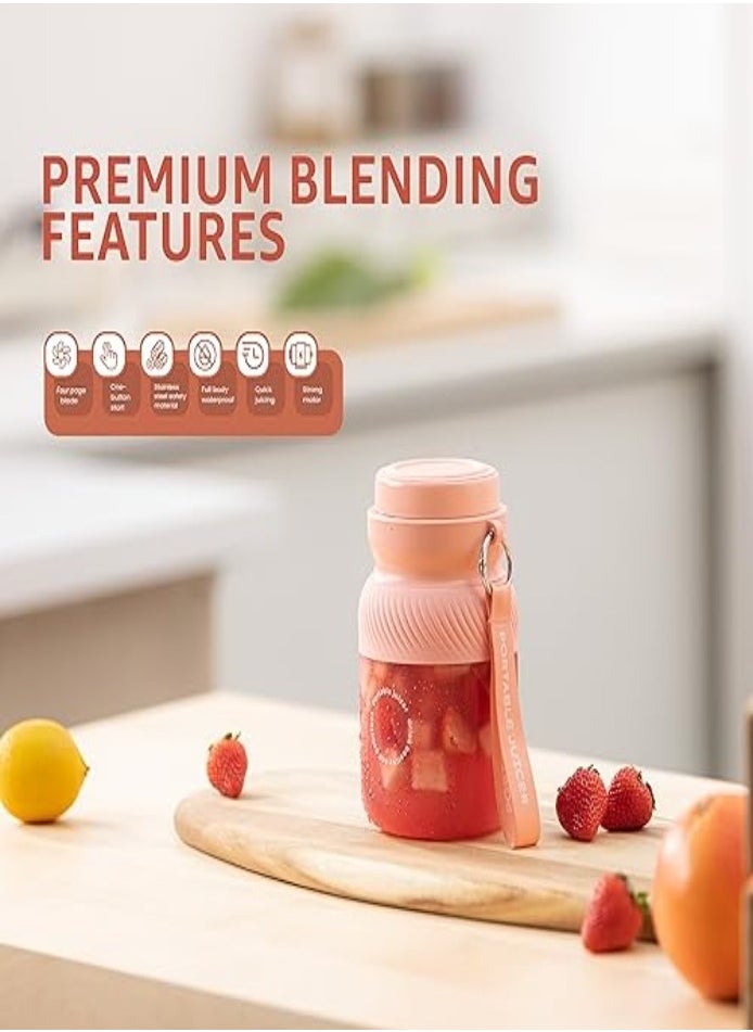 XVersion - Personal Portable Rechargeable Juicer Cup 700ml Large Capacity, Fast Juicing, Stainless Steel Cutter, Easy Clean – Green - Image 1