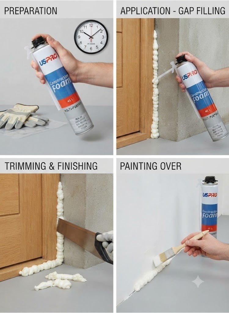 Pidilite USPRO Construction PU Moisture Cure Polyurethane Foam Ocf 750ml - Image 2