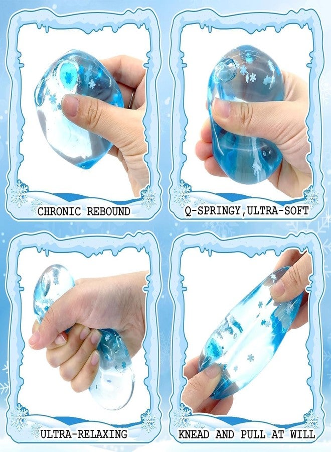 Vedanta Trends Snowflake Ice Cube Squishy Stress Ball | Slow Rising Fidget Toy for Kids & Adults | Squeeze Toy Big Sized - Image 3