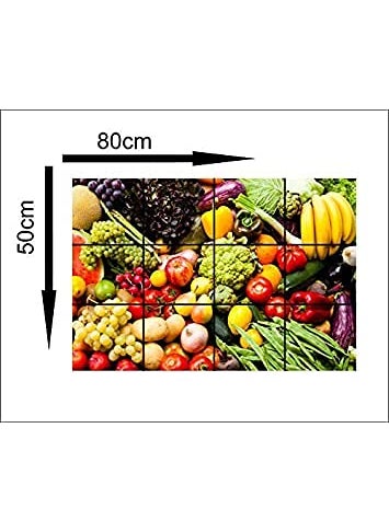 KC - KC (Kota Creations) Oil/Waterproof Self Adhesive Colourful Fresh Fruit PVC Kitchen Sticker/Wallpaper/Poster - Multicolour, 50 x 80 cm - Image 1