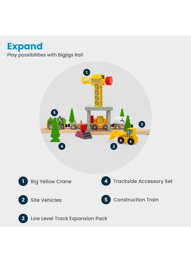 Bigjigs Rail Bigjigs Rail Magnetic Big Yellow Crane - Other Major Wooden Rail Brands are Compatible  - Image 5