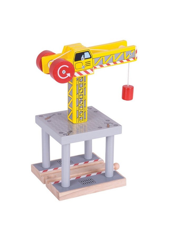 Bigjigs Rail Bigjigs Rail Magnetic Big Yellow Crane - Other Major Wooden Rail Brands are Compatible  - Image 4