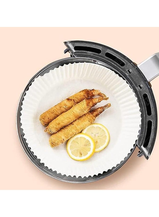 أ أ س إكوم 100 قطعة من البطانات الورقية السميكة للمقلاة الهوائية باللون الأبيض - غير لاصقة، متينة، مقاومة للحرارة - عبوة فقاعية - 16 سم/4.5 سم  - Image 2