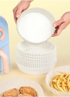 AAS ECOM Premium 100 Pcs White Color Air Fryer Paper Thick Liners - Non-Stick, Durable, Heat-Resistant - Blister Pack - 16CM/4.5CM  - Image 3