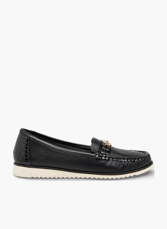 Women Metal Accent Loafers
