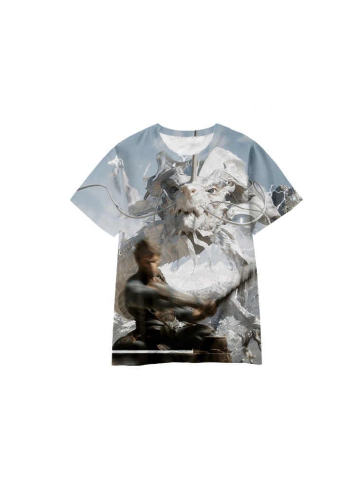 Black Myth Wukong Game Quick Drying Short Sleeved T-shirt for Men And Women 