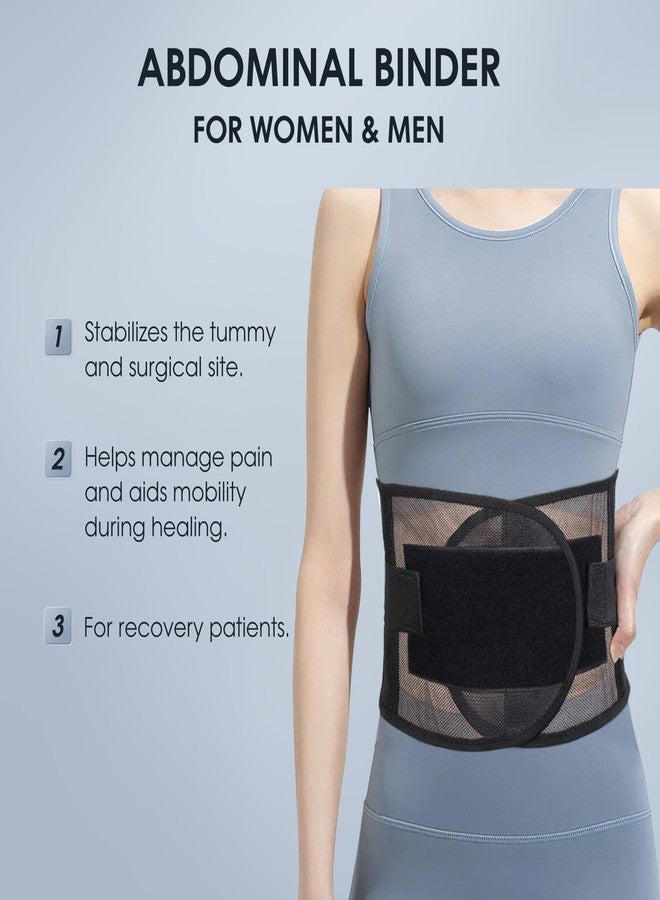 COMFYTHERA Umbilical Hernia Belt, Elastic Abdominal Binder Lower Waist Support Belt, Post Surgery Postpartum Belly Band Belly Wrap Hernia Belt Stomach Compression Wrap for Men and Women (Large) - Image 2