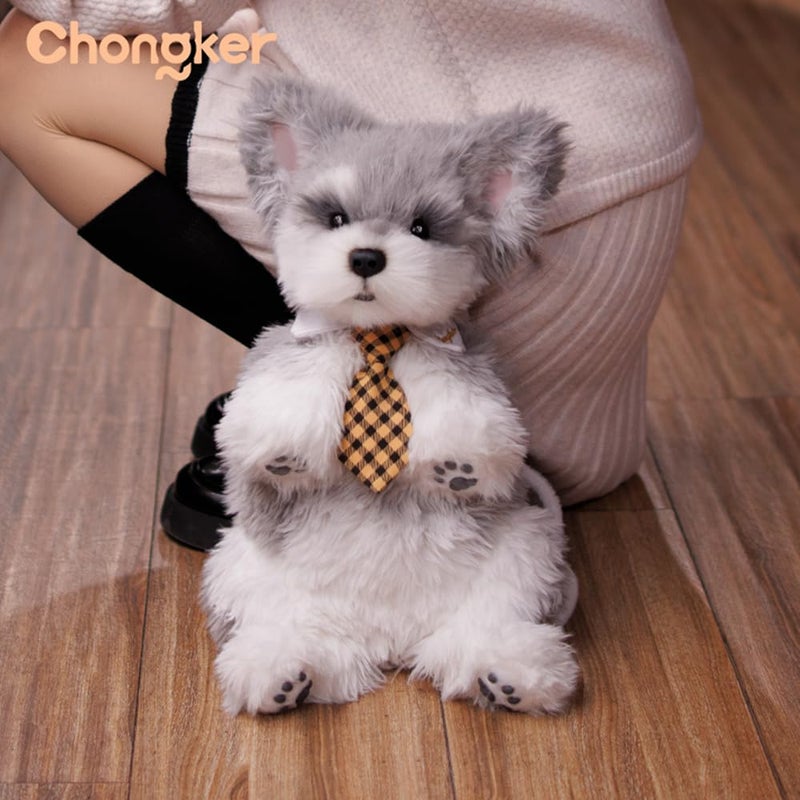 Chongker Dog Shaped Backpack, Handmade Realistic Stuffed Animals Backpack, Cute Dog Plush Bag - Image 5