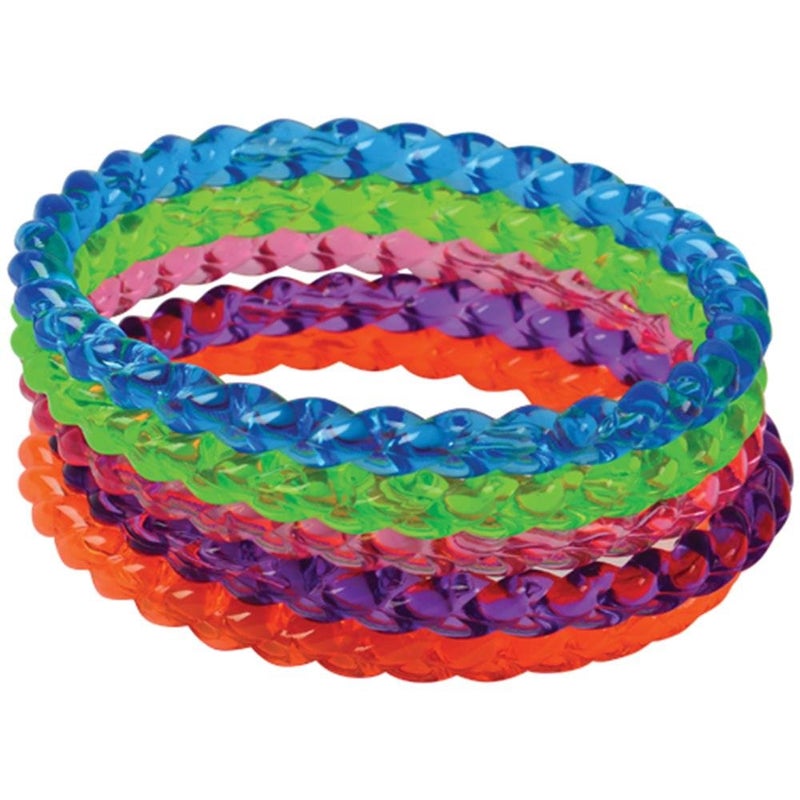 U.S. Toy Crystal Plastic Bangle Bracelets-24 Pieces, SS-UST-VL31 - Image 1