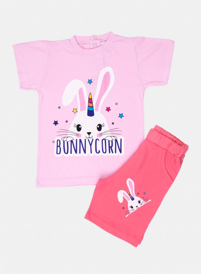 Papillon Bunny Corn Short Sleeves baby Pyjamas