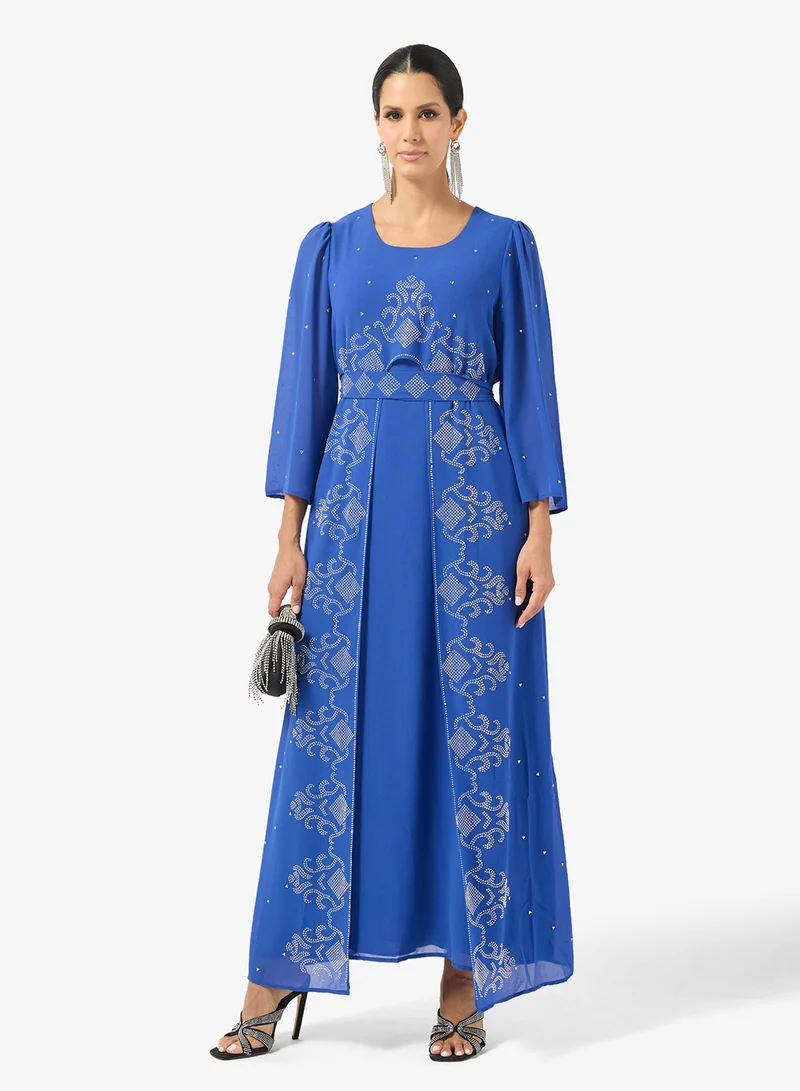 خزانة Embellished Cape Style Dress