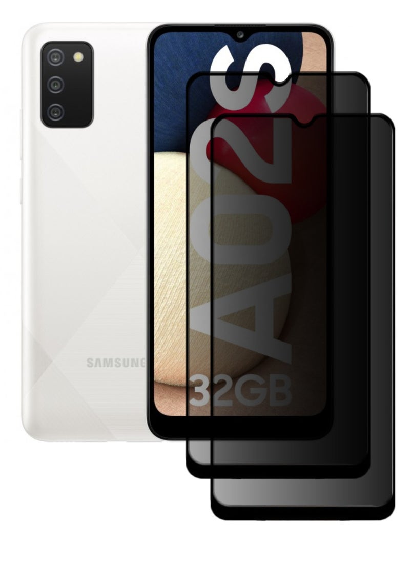 ESD 2 Pieces Tempered Dustproof Privacy Glass Screen Protector Compatible For Samsung Galaxy A02s - Image 1